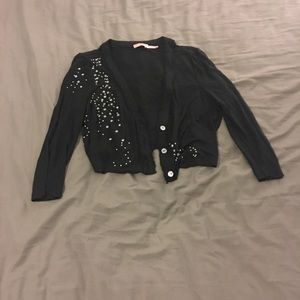Juicy Couture Black Beaded Cardigan